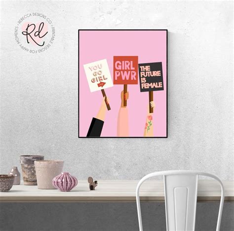 Girl Power Poster Printable Feminist Poster Girl Power Print Etsy