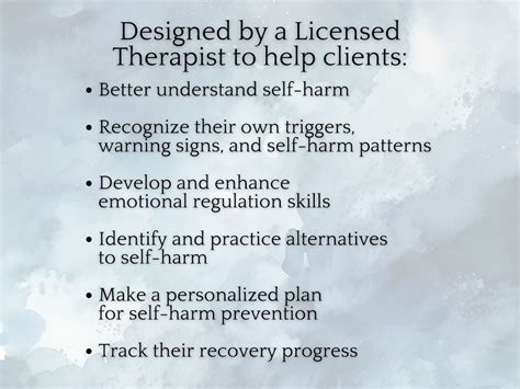 Self Harm Therapy Worksheets Bundle, CBT Therapy Tools for Self Injury ...
