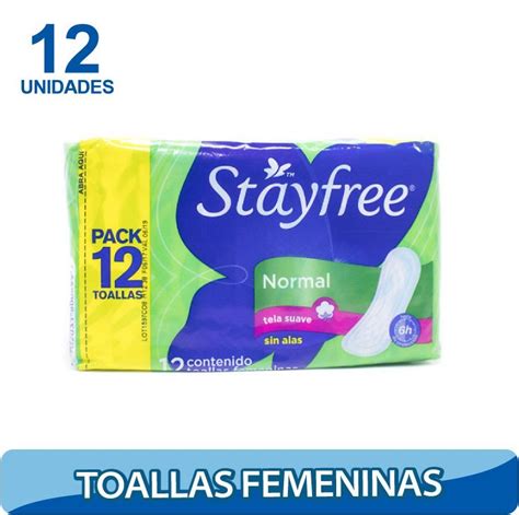 Toallas Higiénicas Stayfree Normal con Alas 12UN BOTIFARMA