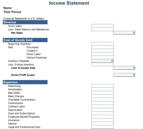 10+ BEST Income Statement Excel Templates & Formats - Word Excel Formats