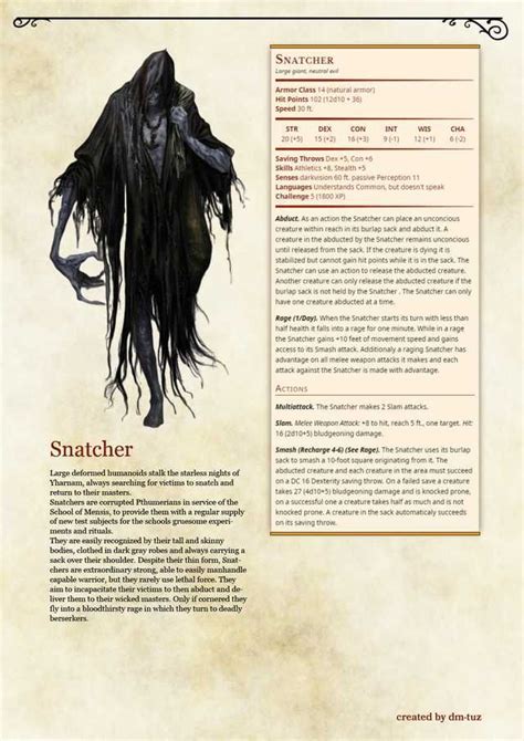 Bloodborne Monster Manual By DM Tuz Dungeons And Dragons Homebrew