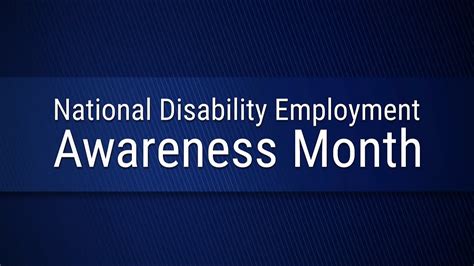 NDEAM National Disability Employment Awareness Month YouTube