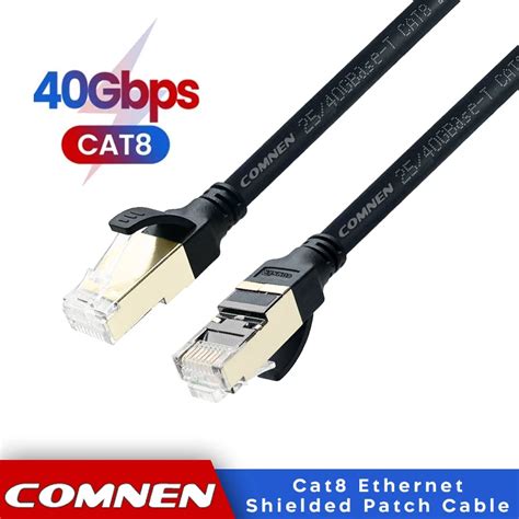 COMNEN C Ble Ethernet CAT8 Rj45 40Gbps 2000MHz SSTP 28AWG Haute Vitesse