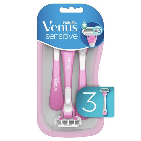 Gillette Venus Sensitive Womens Disposable Razor 3 Count Walmart