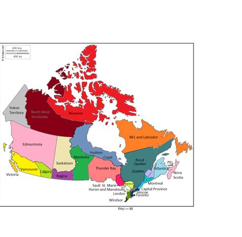 Map : My map of the 26 provinces of Canada - Infographic.tv - Number ...