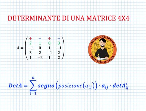 Determinante Di Una Matrice X Andrea Il Matematico