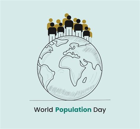 Premium Vector World Population Day Poster Vector Illustration