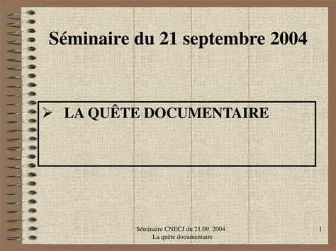 PPT Séminaire du 21 septembre 2004 PowerPoint Presentation free