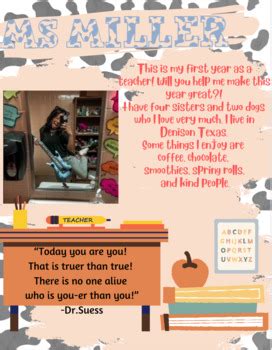 Meet The Teacher By MsMillersclassroom Teachers Pay Teachers