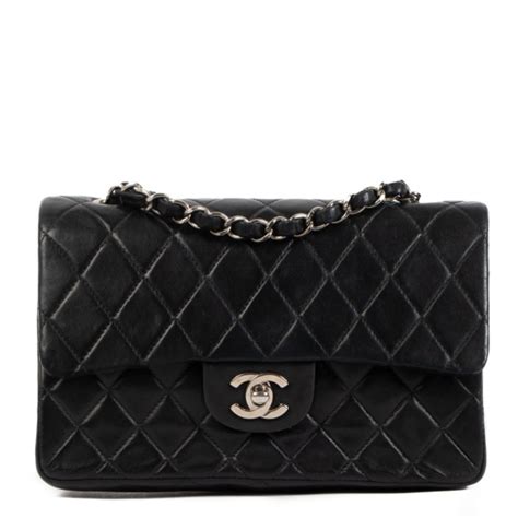 Chanel Black Lambskin Small Classic Flap Bag Labellov Buy And Sell