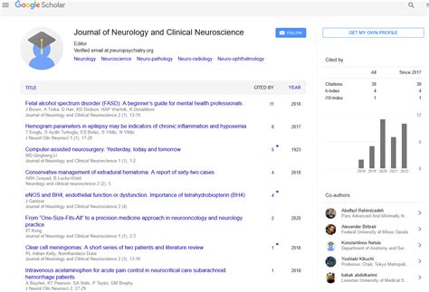 Journal of Neurology and Clinical Neuroscience | Open Access Jour