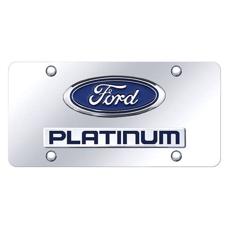 Autogold D Plt Cc Chrome License Plate With D Chrome Platinum Logo