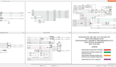 CASE IH MAGNUM 235 260 290 315 340 370 Tractors Electrical Schematics