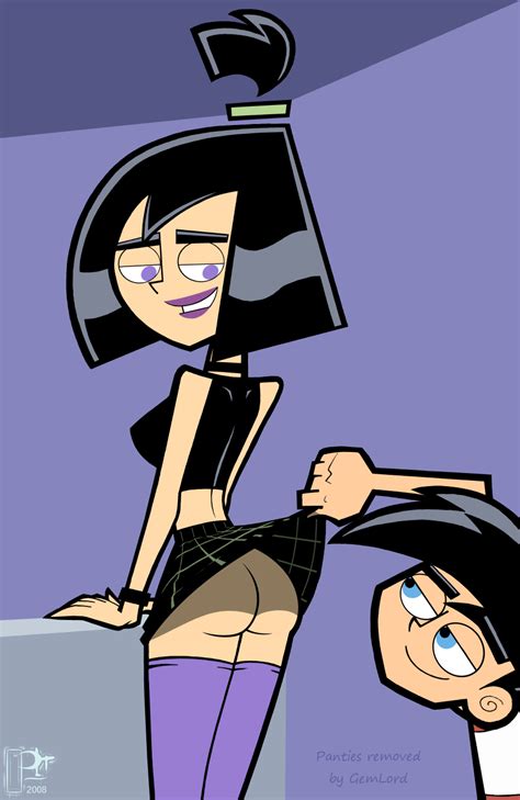 Rule 34 1boy 1girls 2008 Accurate Art Style Black Hair Blue Eyes Choker Danny Fenton Danny