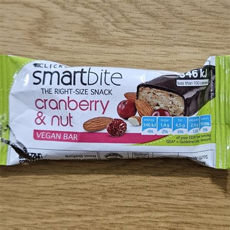 Clicks Smartbite Cranberry And Nut Vegan Bar Review Abillion