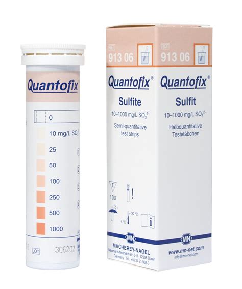 Quantofix Sulphite Test Strips Vendart Diagnostics