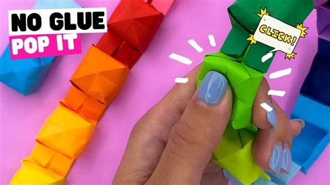 How To Make NO Glue NO Tape Pure Origami POP IT Origami Fidget Toy