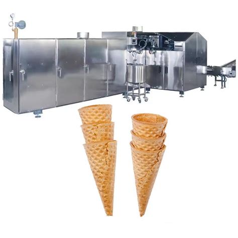 Commercial Automatic Rolled Icecream Waffle Cone Making Machine Baking