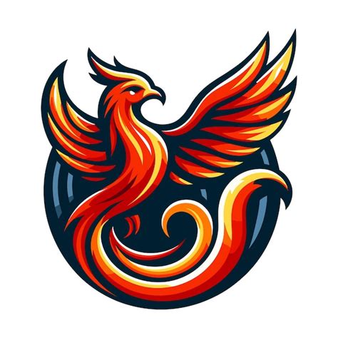 Premium Vector Flying Phoenix Fire Bird Abstract Logo Design Vector