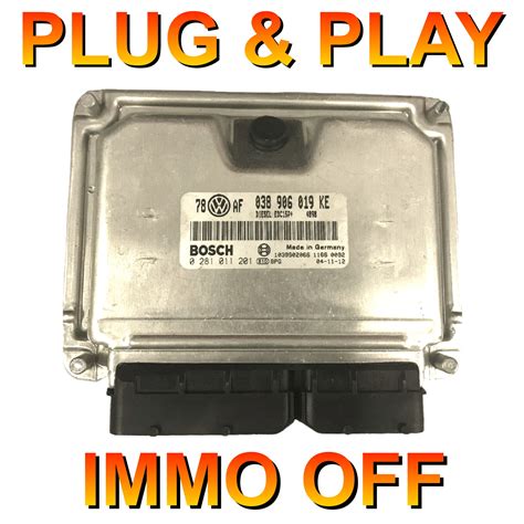 Audi A4 19 Tdi Ecu Bosch 0281010094 038906019an Edc15p Plug