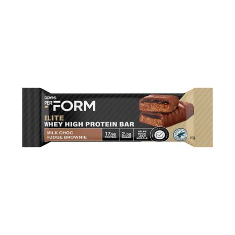 Buy Coles Perform Elite Whey High Protein Bar Milk Chocolate Fudge