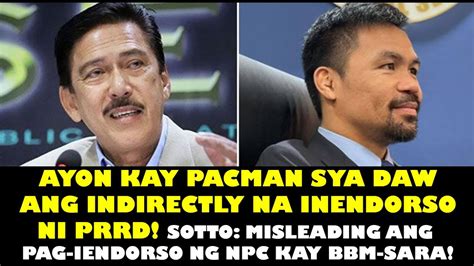 SI PACQUIAO DAW ANG INENDORSO NI PRRD MISLEADING ENDORSEMENT NG NPC