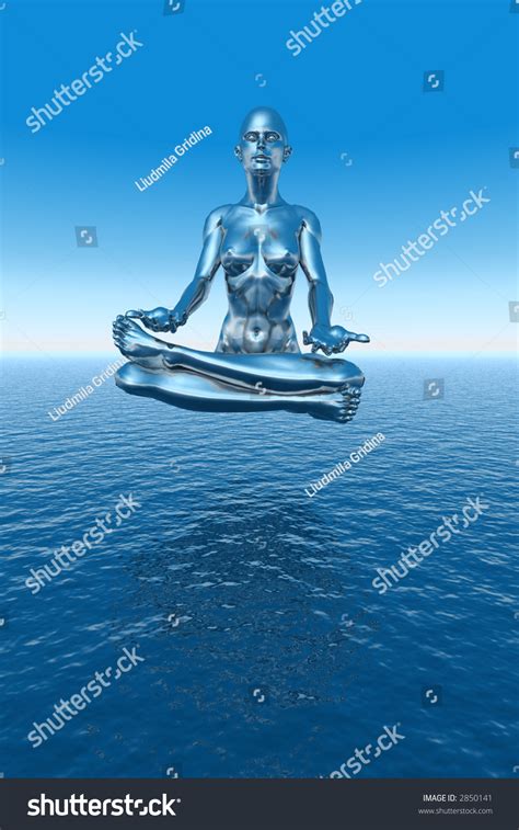 Naked Girl Lotus Pose Fantasy D Stock Photo Shutterstock