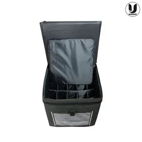 Black Polyester Insulated Milk Delivery Bag Bag Size 13 5 X 14 X 11 5