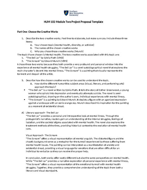 HUM 102 Module Two Project Proposal Template HUM 102 Module Two