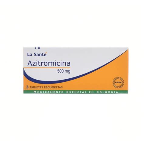 Azitromicina 500 Mg Caja con 3 Tabletas Mis Droguerías Farmacenter