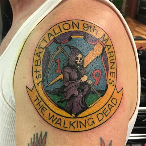 1st Battalion 9th Marines Tattoo Veteran Ink