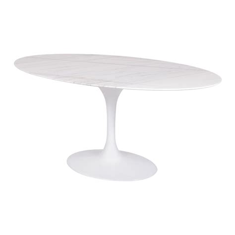 Mesa Saarinen Oval X Cm Base Branca Lemare M Veis