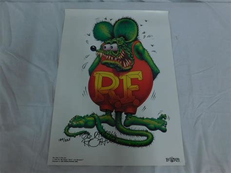 Lot Ed Roth Rat Fink Signed Print