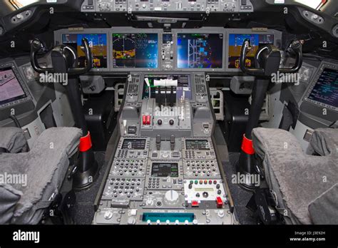 Boeing 787 Cockpit At Night