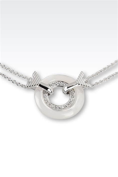 Emporio Armani Necklace In Silver For Men Lyst