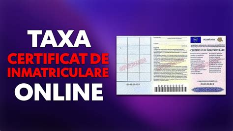 Cum Platesc Taxa Pentru Certificat De Inmatriculare Online Tutorial