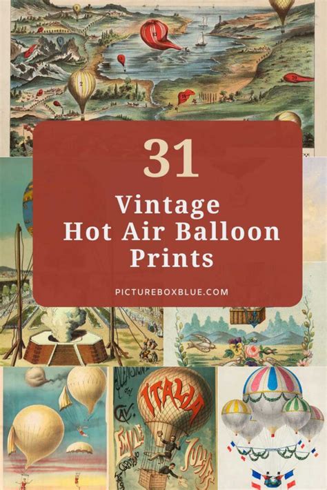 Vintage Hot Air Balloon Posters