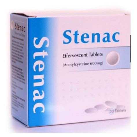 Stenac Mg Effervescent Tablets Nac Acetylcysteine For Phlegm