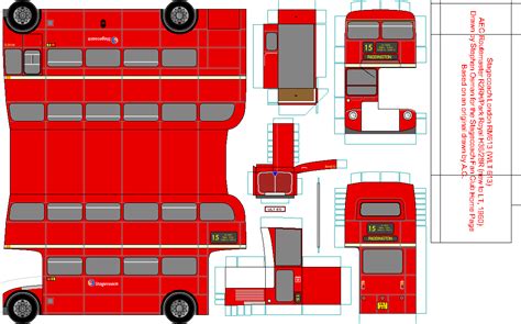 double decker bus paper model from Woo! Jr | London bus, Paper models ...