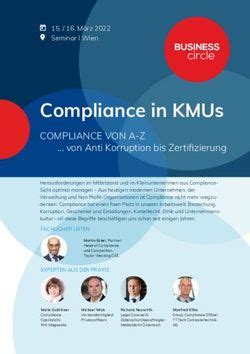 COMPLIANCE IN KMUS COMPLIANCE VON A Z VON ANTI KORRUPTION BIS