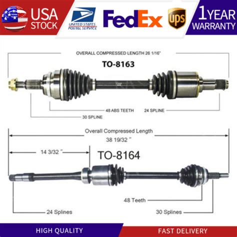 Para Toyota Avalon L V Par Eje Delantero Cv Motivo