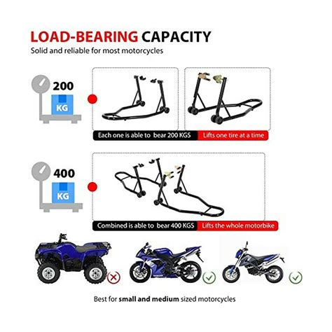 SPECSTAR Heavy Duty Motorcycle Front Rear Wheels Lift Universal Sport