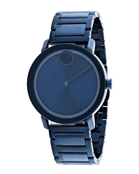 Movado Bold Evolution Watch In Navy Blue For Men Save 31 Lyst