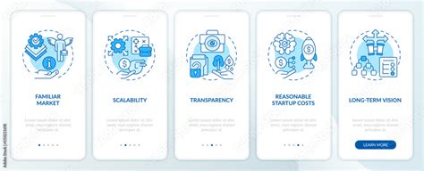 Startup Traits Blue Onboarding Mobile App Screen Attract Investors