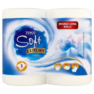 Tesco Soft Luxury White Toilet Paper Ply Rolls Tesco Groceries