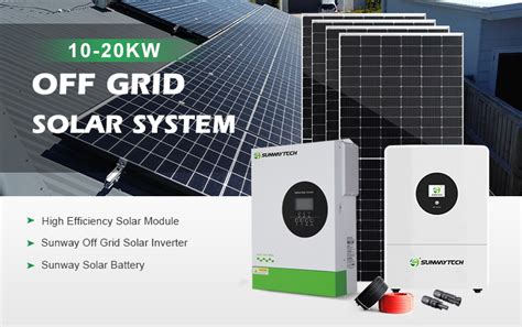 Sunway 10KW 20KW With Lithium Ion Battery Off Grid Solar System