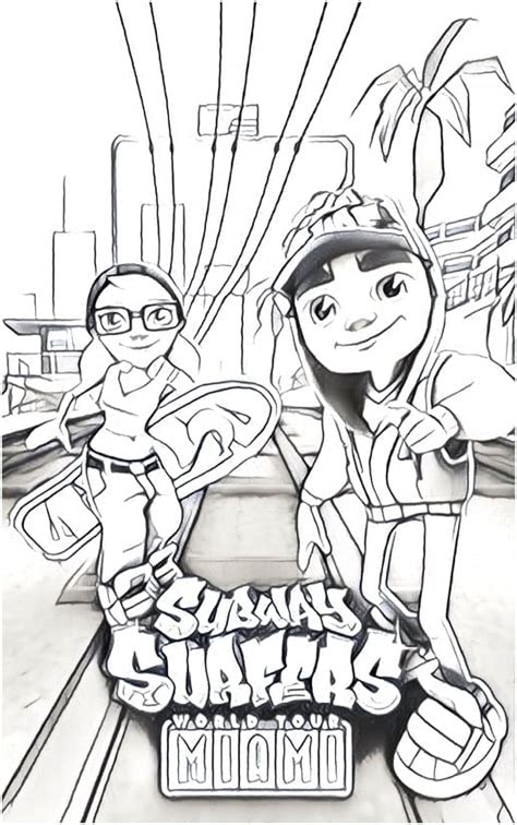 Dibujos De Subway Surfers 3 Para Colorear Para Colorear Pintar E