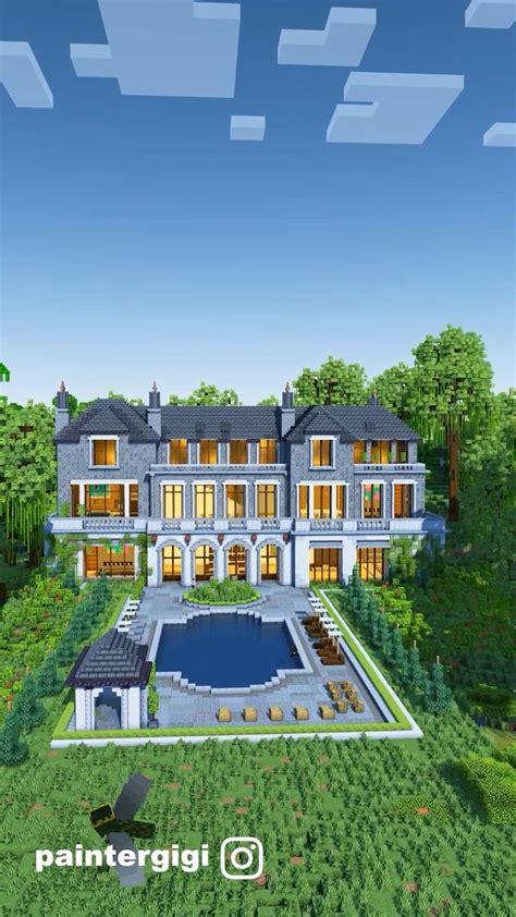 Minecraft Elegant Estate With Pool