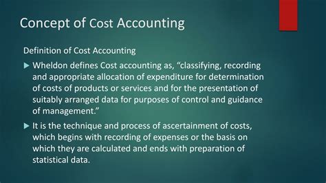 Ppt Introduction To Cost Accounting Powerpoint Presentation Free