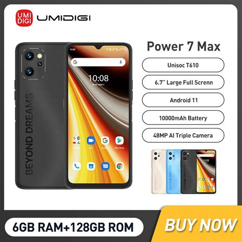 UMIDIGI Power 7 Max Android 11 Smartphone 6GB 128GB 6 7 Display 48MP